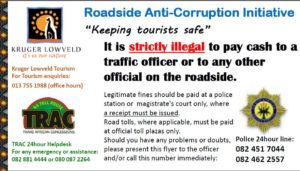 Visitenkarte der Roadside Anti-Corruption Initiative